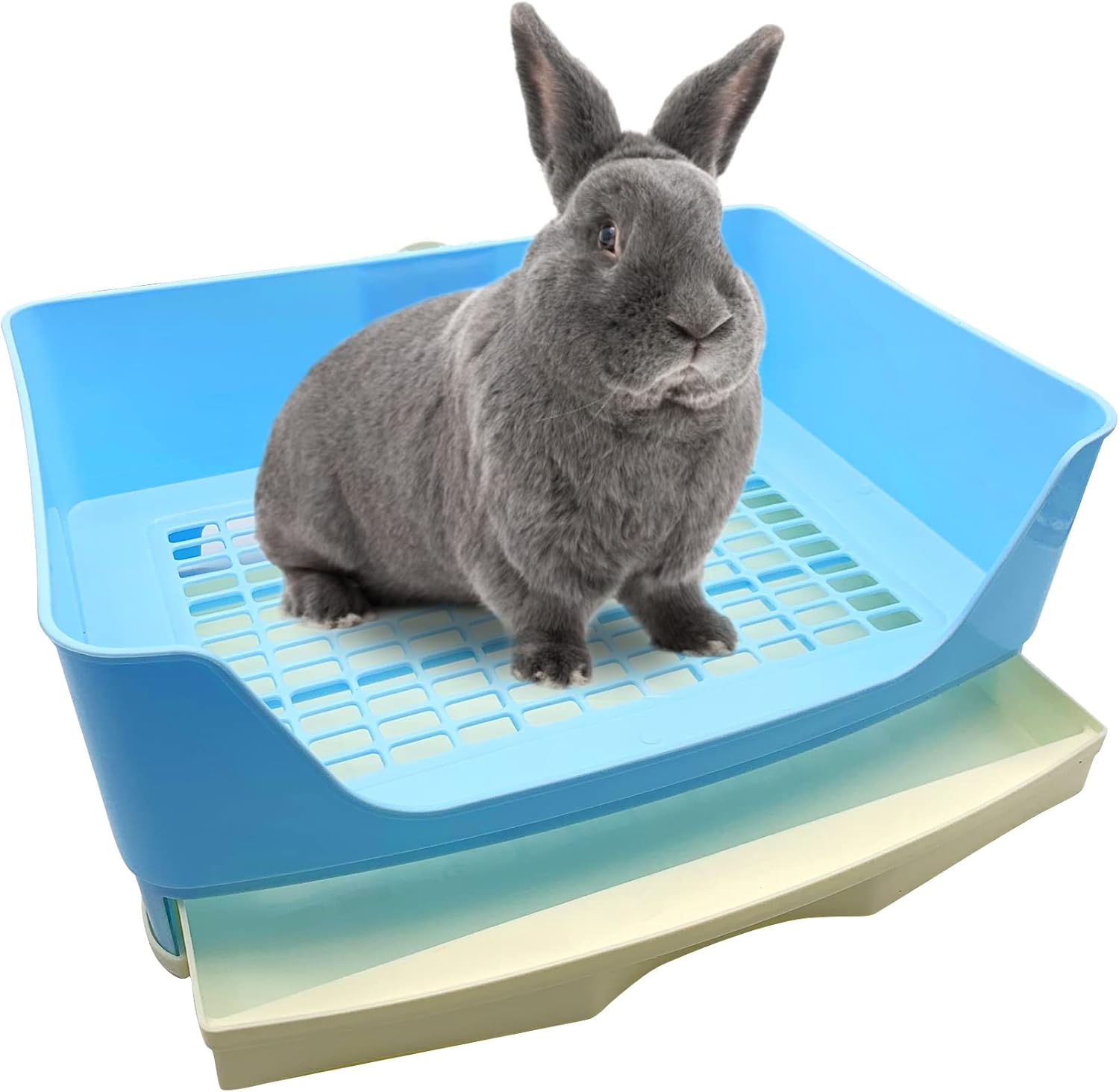 Hamiledyi Rabbit Cage Litter Box with Drawer Large Toilet