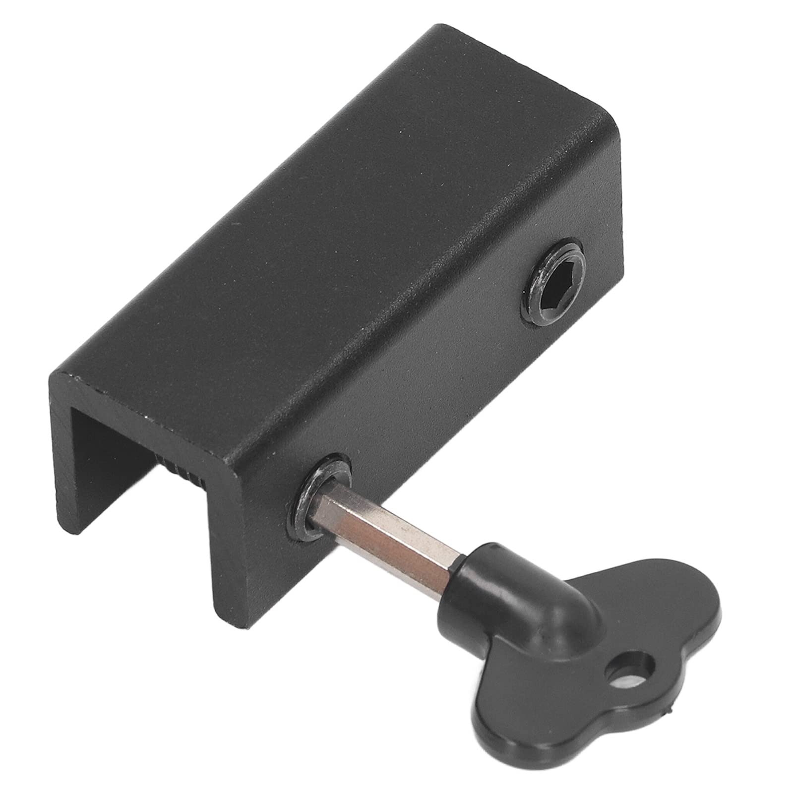 Lock di sicurezza della porta scorrevole 15 pack a doppio foro regolabile bloccato di sicurezza scorrevole orizzontale orizzontale (Black)