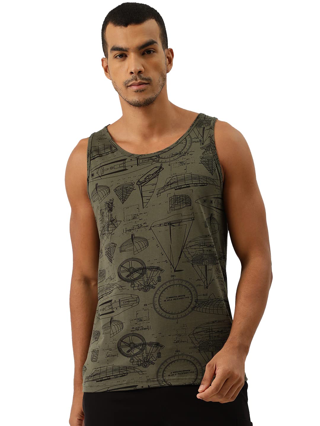 diversify Men's Cotton Blend Sleeveless Tank Tops-picture-21