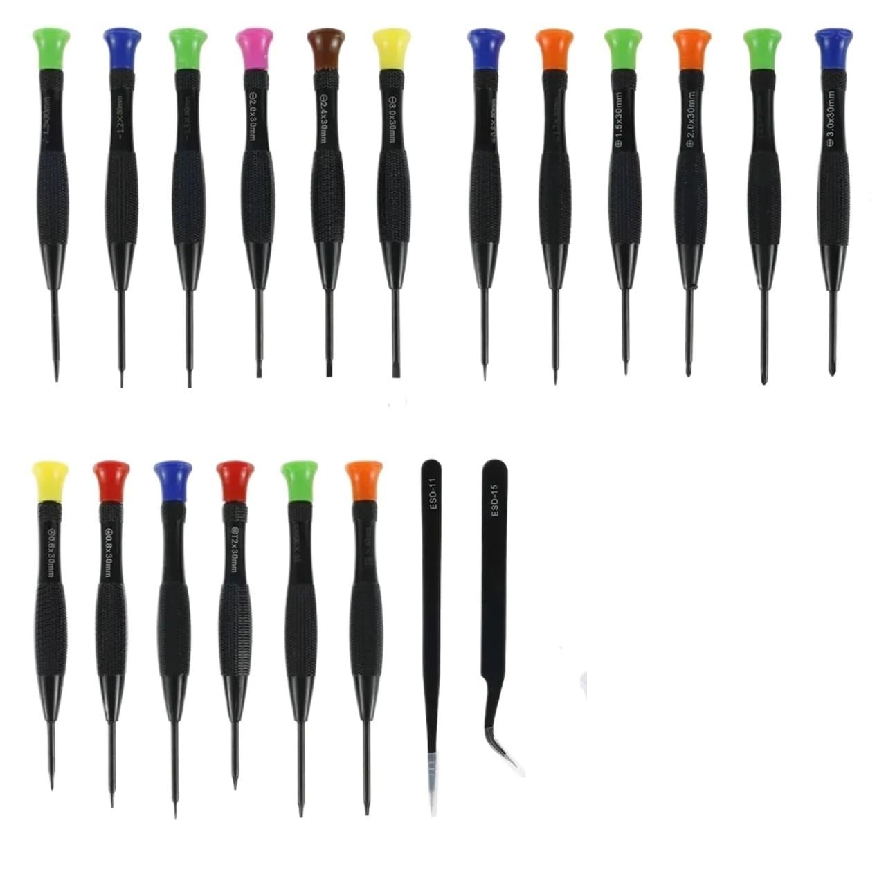 Eretyret 20Pcs Magnetic Screwdriver Set Mini Multi-Function Precision For Watch Eyeglasses Phone Repairing Hand Tools Easy To Carry(20Pcs)
