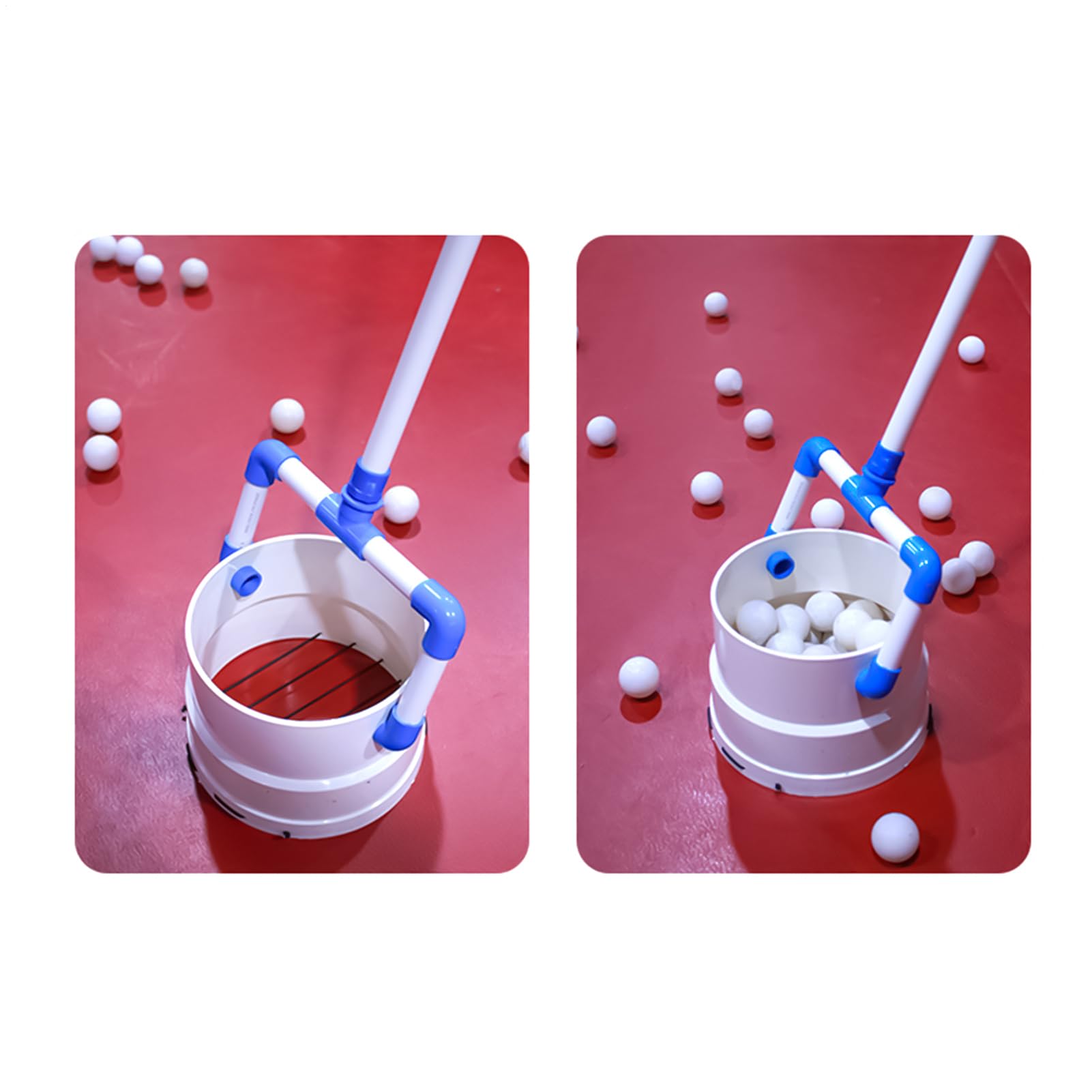 Cestino per palline da tennis, in polipropilene, raccoglitore per palline da tennis multiple, accessorio regolabile per pratica, per cortile all'aperto