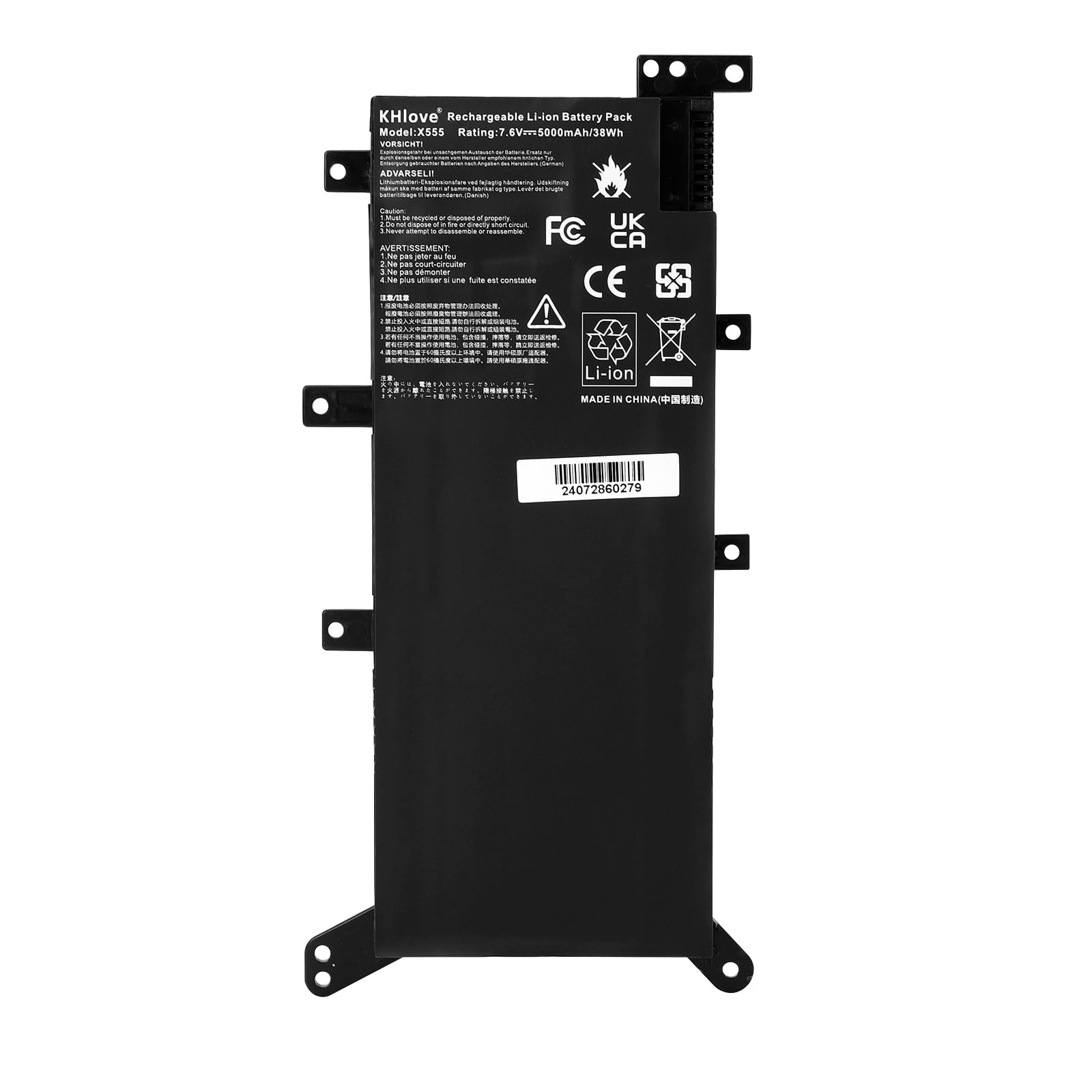 C21N1347 2ICP4/63/134 Remplacement de la Batterie d'ordinateur Portable pour ASUS X555 X555LA X555LD X555LN X555L X555LB X555LF X555LI X555LJ X555LP X555U X555SJ A555LD4210 X555LD4030(7.5V 37Wh