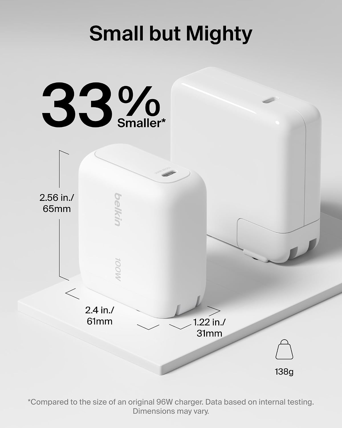 Belkin USB C Wall Charger 100W - Compact GaN Charger for MacBook Pro/Air, Chromebook, Dell, iPad, Tablet, iPhone 17, Samsung Galaxy S26, AirPods - USB C Charging Cable Included - Travel Essentials 8 616nPPyYMmL. AC SL1500