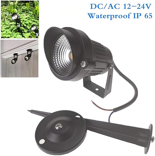 Miniatura 2 de Paquete de 6 focos LED de bajo voltaje de 5 W, blanco frío, 12 V, 24 V CC, luz LED, accesorio de montaje en pared, soporte de estaca impermeable
