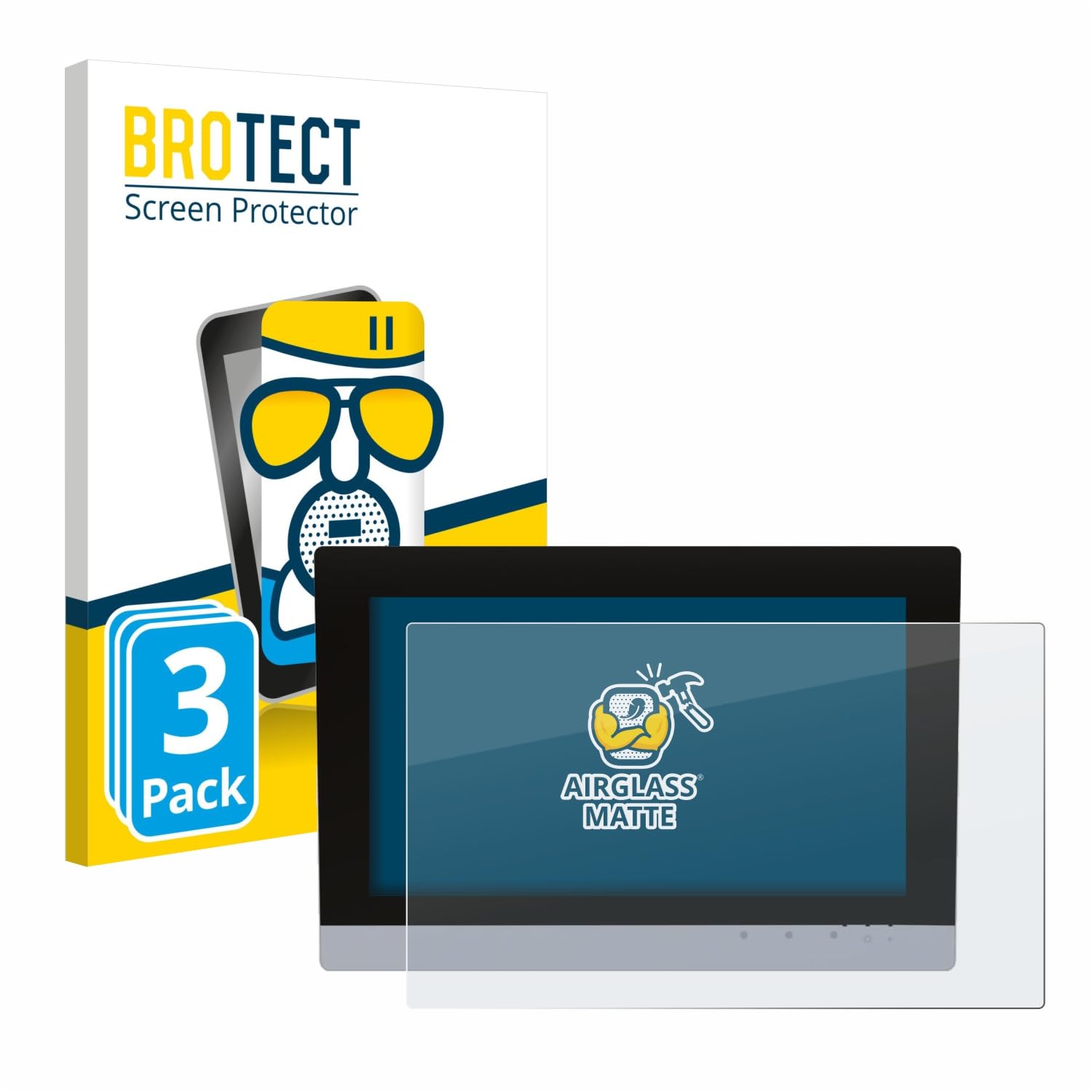 brotect 3 Pezzi Pellicola Vetro per WAGO Visu Panel Touch Panel 600 | Opaca Protezione Schermo Made in Germany, Anti-Riflesso Durezza 9H Anti-Graffio
