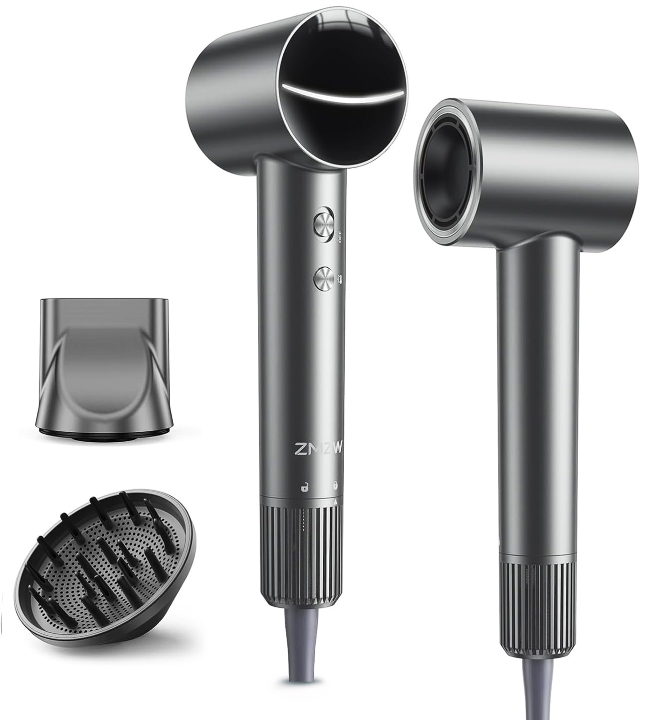 High-Speed Ionic Hair Dryer 160 000 RPM Brushless Motor Blow Dryer for Fast Drying 500M Negative Ions for