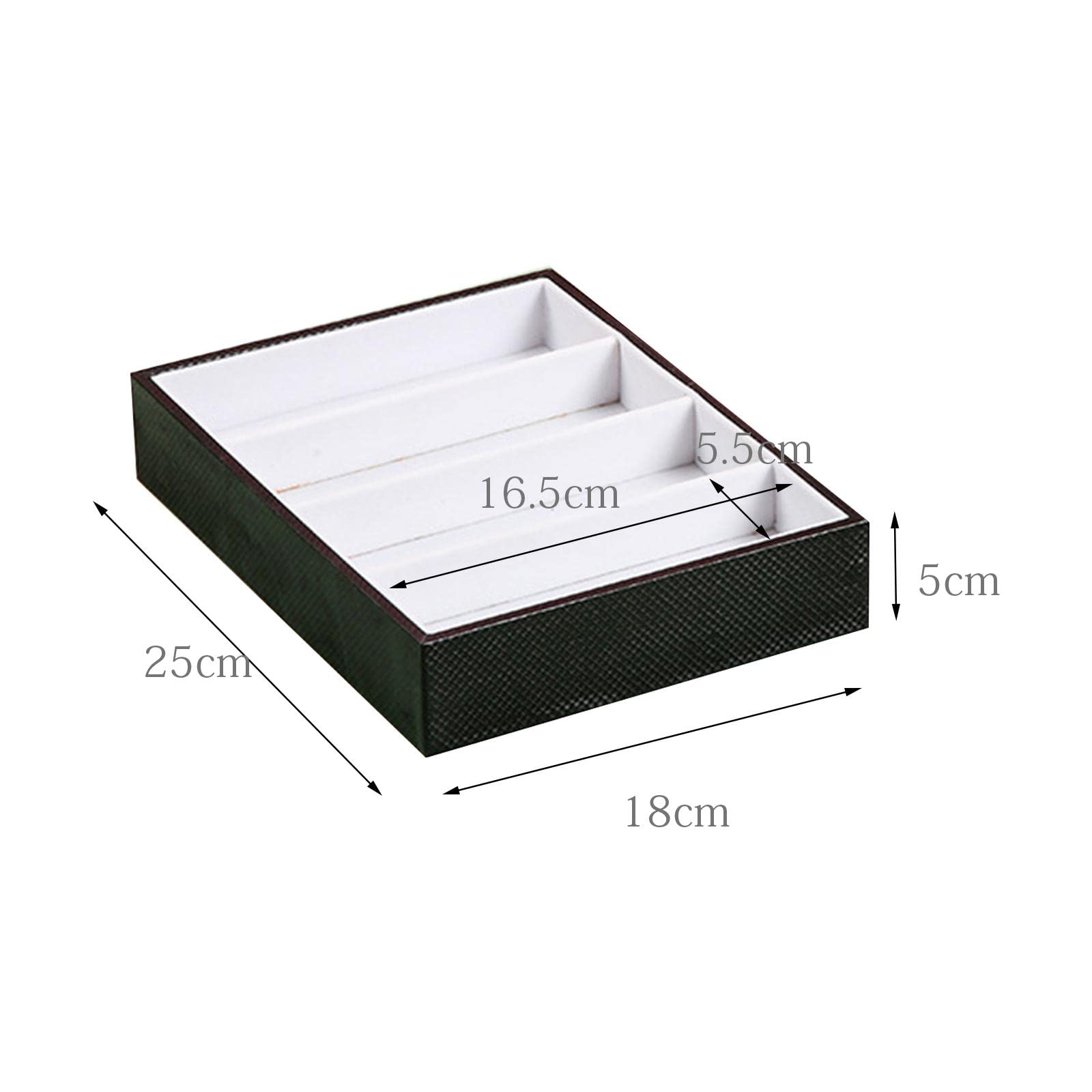 Esquirla Wooden Jewelry Sunglass Show Tray Eyeglasses Eyewear Storage Case, black