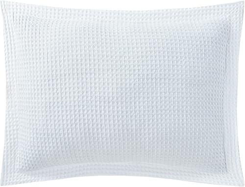 Miniatura 8 de Chezmoi Collection Wilmer - Juego de edredón de 3 piezas con tejido de gofre, suave y acogedor para todas las estaciones, tamaño Queen, color blanco