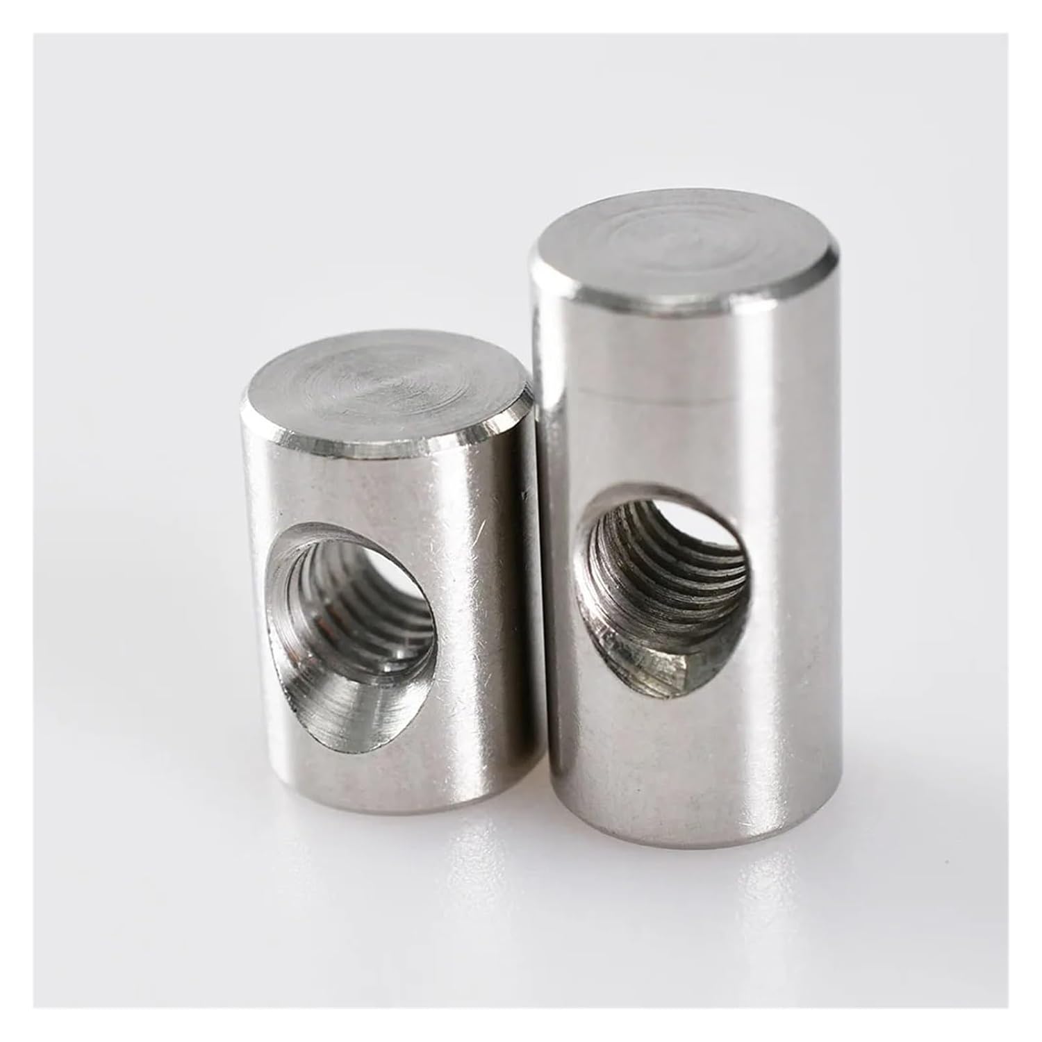 Barrel Nuts, M4/M5/M6 304 Stainless Steel Hammer Embed Cross Hole Cylindrical Dowel Pin for Wood Furniture Accessories, 10-30mm Height(M6x14 (5Pcs))