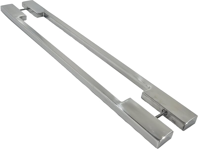 Puxador Para Porta Iuna 50x20mm 100cm Polido inox 304
