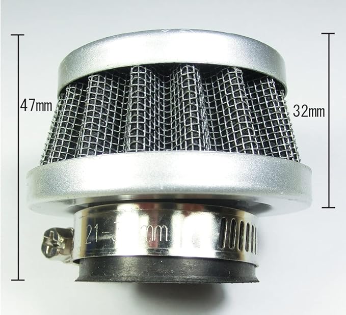 Amazon バイク用 パワーフィルター 28mm 28パイ シルバー エアクリーナー オートバイ 改造 カスタム レストア ファンネル バイク 吸気 燃料系パーツ 車 バイク