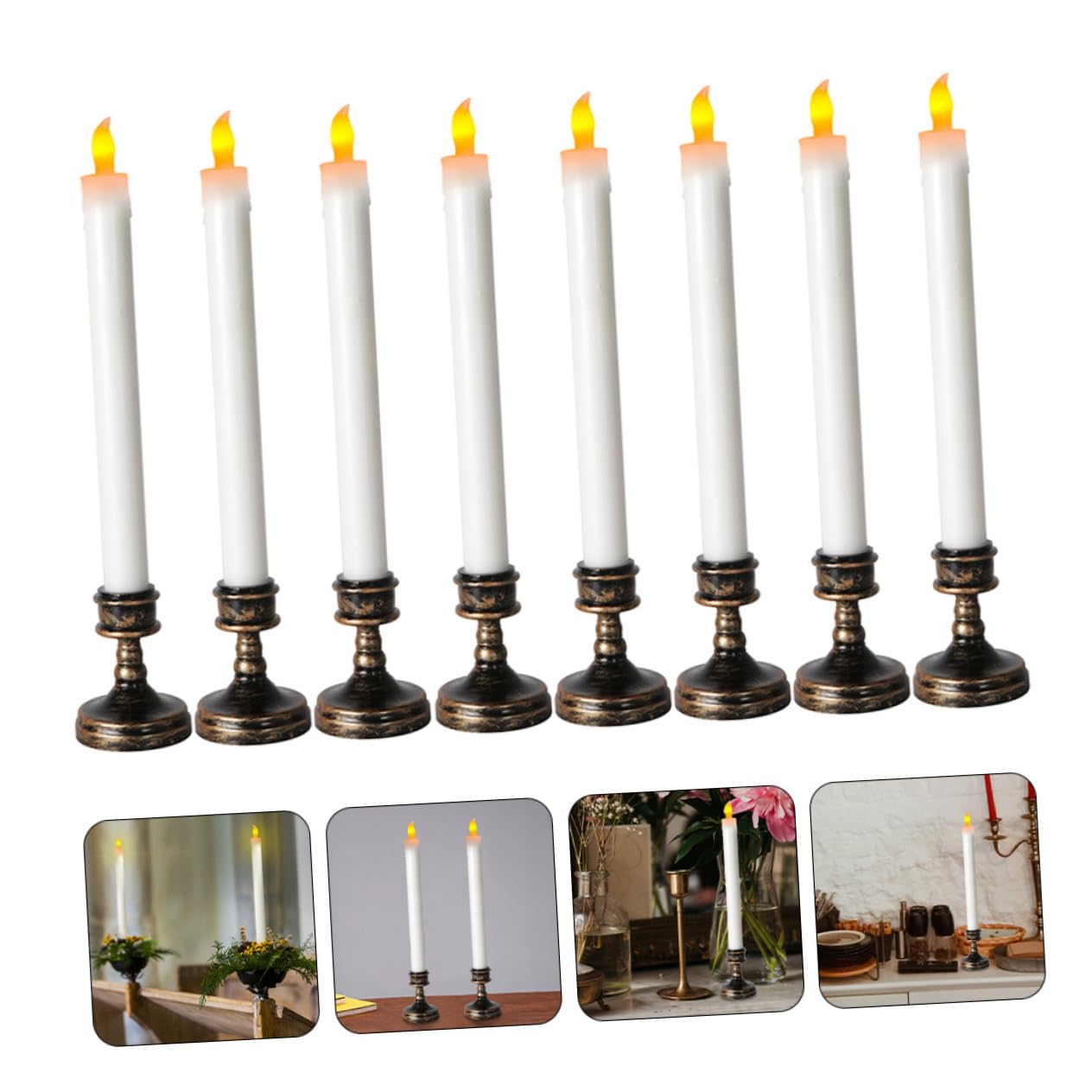 8pezzi Candela Led Per Decorazioni Festive e Matrimoni e Batteria Base Inclusa