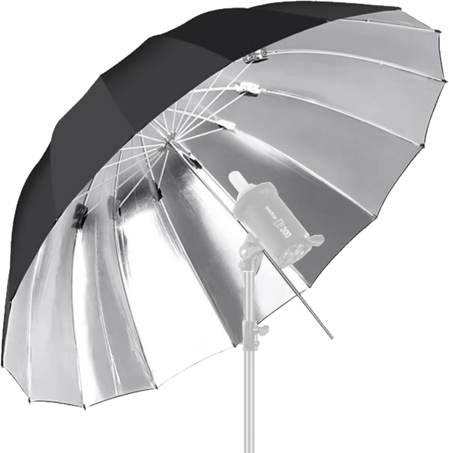 Godox UB-L3 60inch/150cm Black/Silver Reflective Umbrella Studio Photography Umbrella for Photo, Studio Shooting