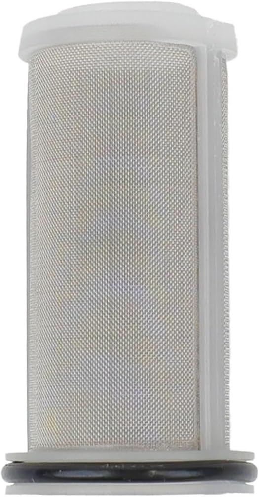 NeoFit's Acetal Gray Filter Strainer features 1/4" x 1/4" push-in connections and a 100 mesh (150 micron) stainless steel filter screen, designed to protect pumps and filters from debris