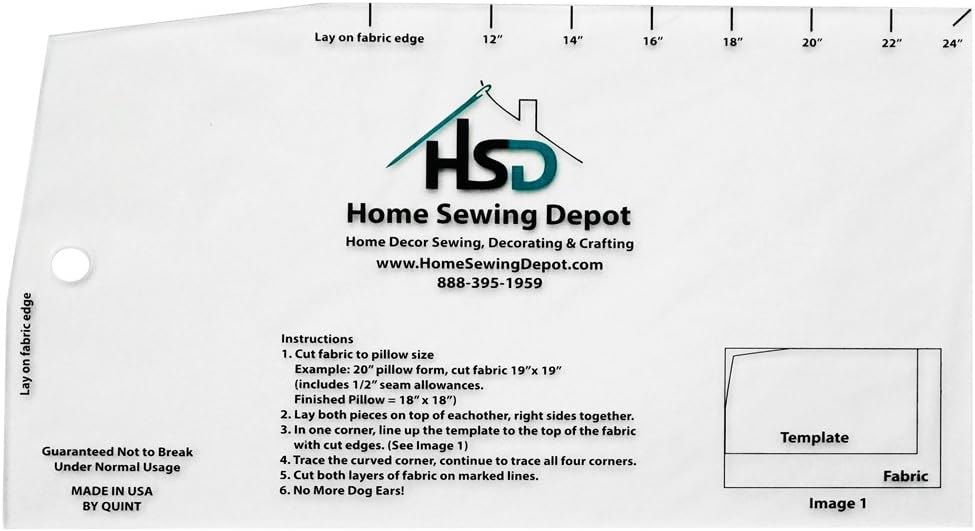 Mini Tapered Corner Pillow Template