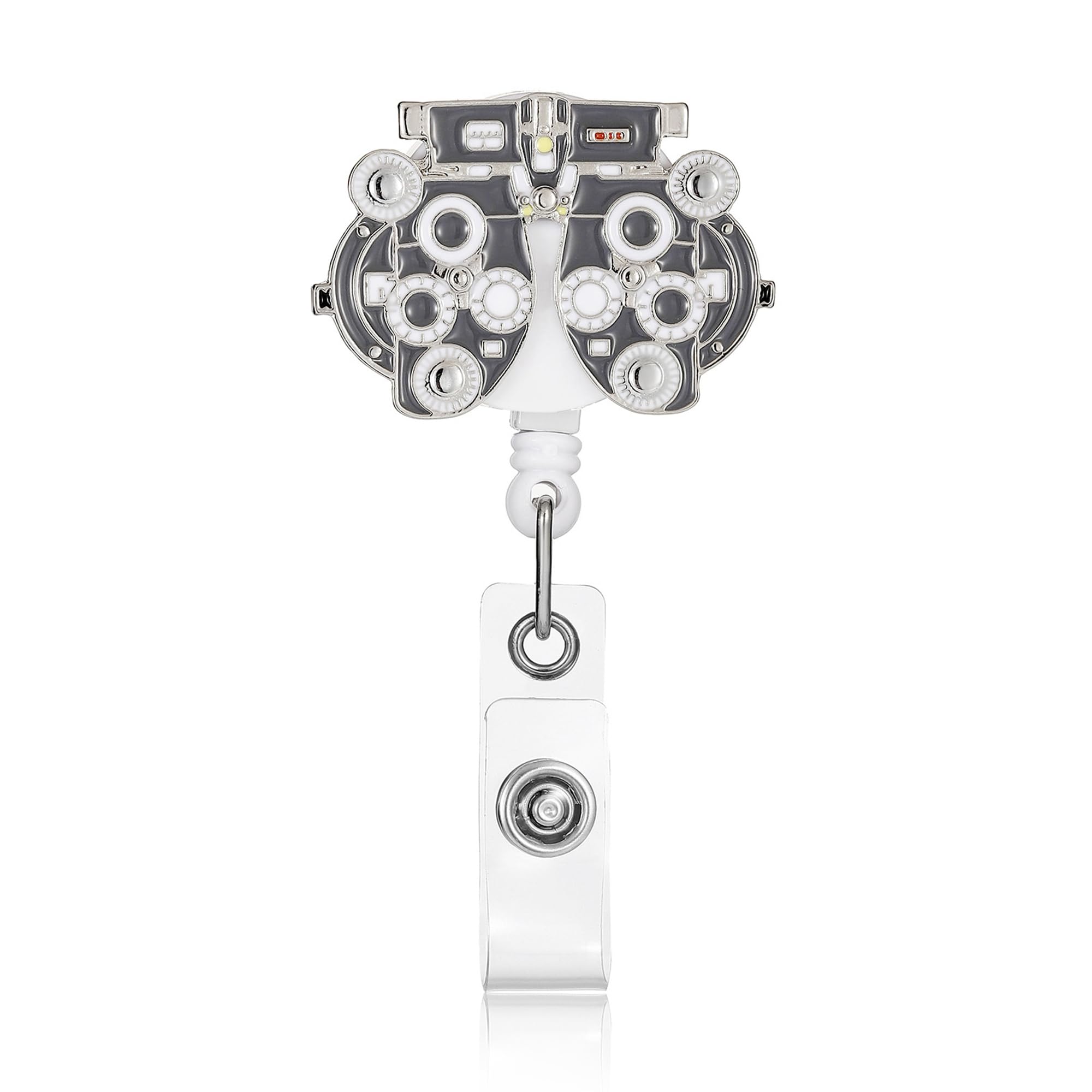 Medical Optometry Badge Reel Retractable Eye Doctor Badge Holder Ophthalmology ID Badge Clip for Ophthalmologist Nurse