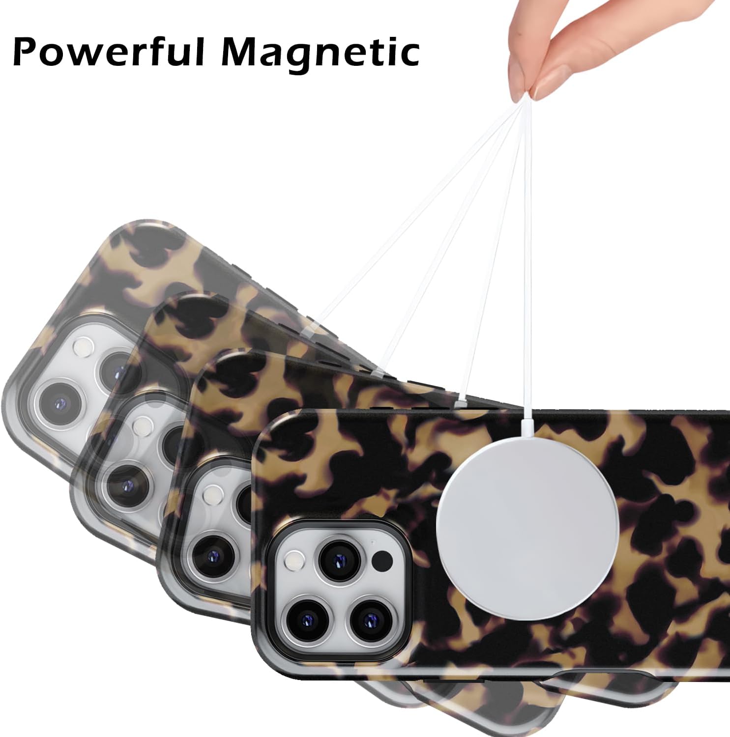 uCOLOR Compatible with iPhone 16 Pro Max Case [8 ft Drop Tested] Compatible with MagSafe - Protective Luxury Designer Mag Series Cases 6.9” (Tortoise Shell,16 Pro Max) - Image 6