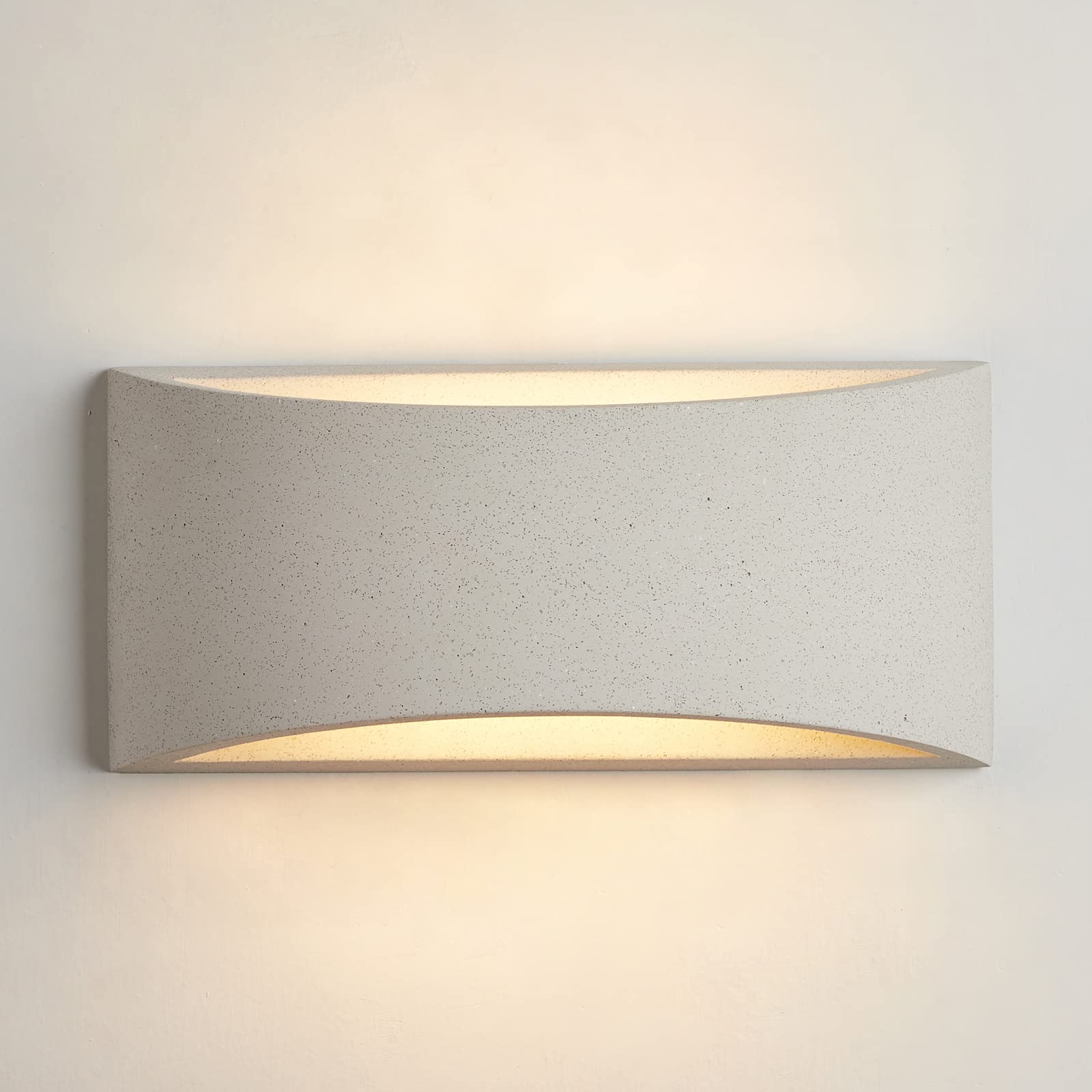 Large Concrete Finish Plaster Wall Light Up/Down Light Ceramic G9 socket