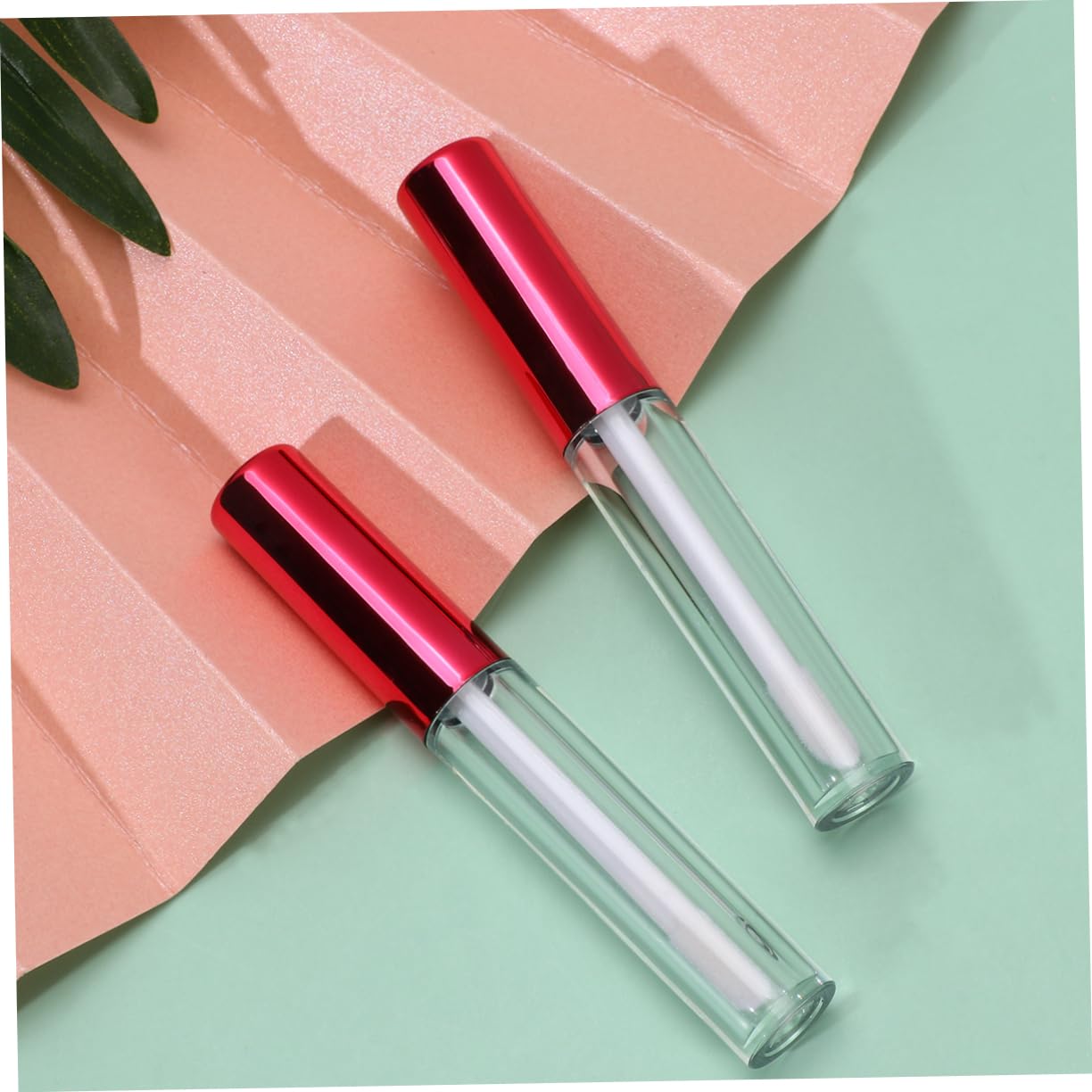 Beatifufu Lipstick Gloss Tube Set 10pcs 1.5ml Plastic Subpackaging Tubes Easy-open Lid Portable Reusable