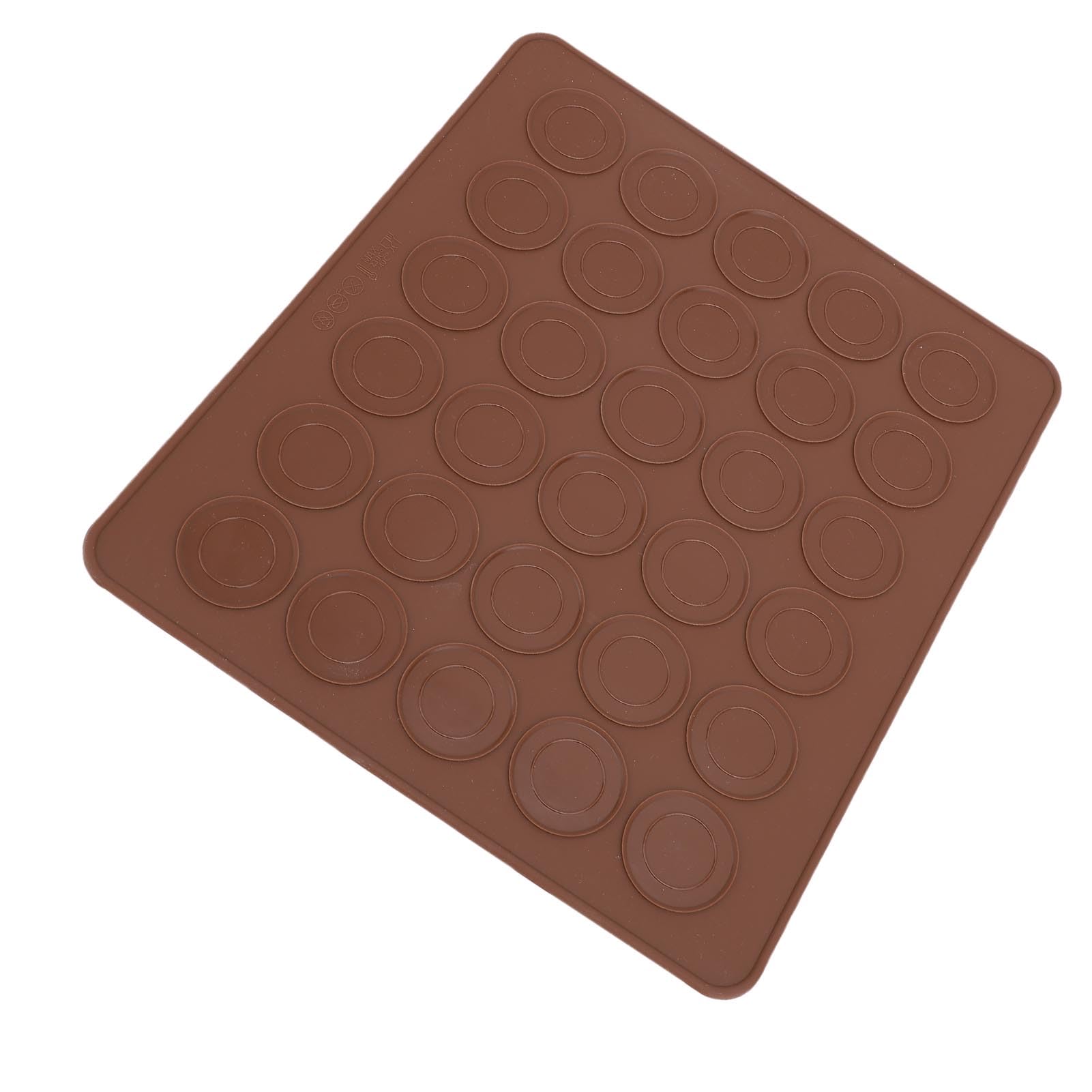 10 feuilles de macaron en silicone réutilisables, doublure à four à biscuits pour macarons, tapis de cuisson avec cercles, 30 trous rouleaux sans bâton pour les