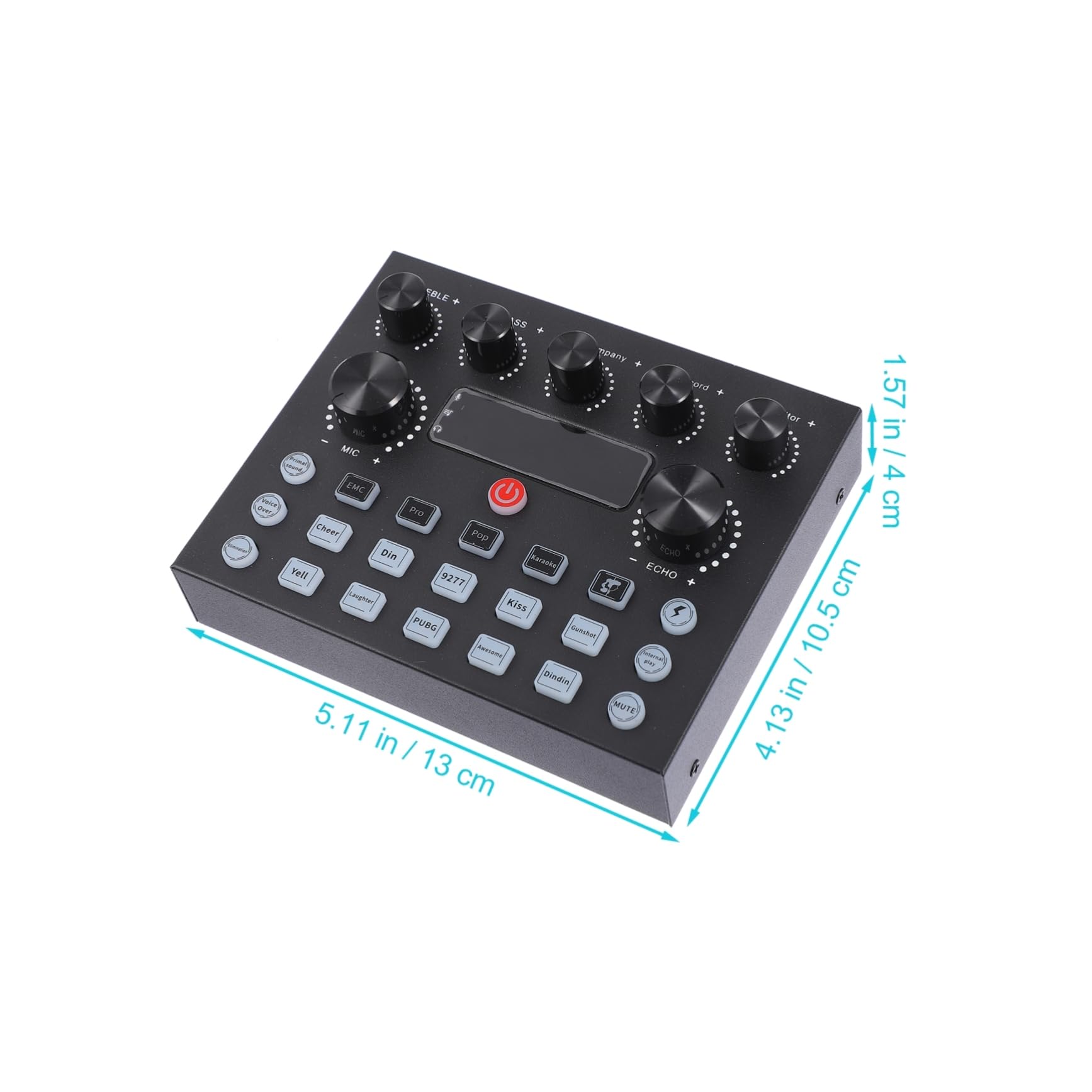 BESPORTBLE Sound Card with Lighting for Dj Mixers Mobile Phones Computers Warm Up Effects Voice Changing Features Professional Tone Live Streaming Accessory