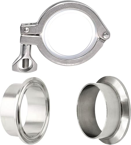 Miniatura 2 de Juego de accesorios sanitarios sanitarios de alta resistencia con tres abrazaderas, incluye accesorio sanitario de 2 pulgadas + abrazadera triple +