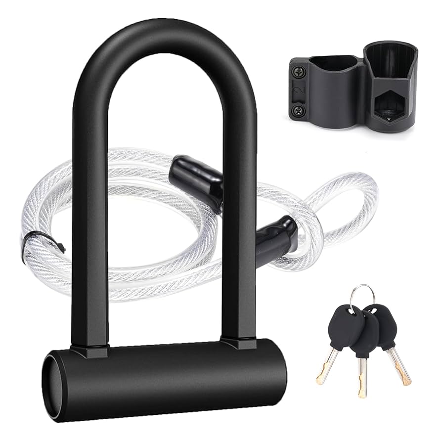 Scooter Replacement Parts ICOCOPRO Bike U Lock With 3 Keys