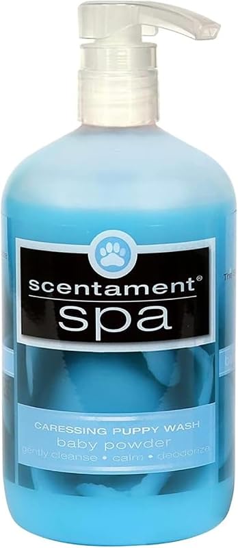 Shampoo para Cães e Gatos Best Shot Scentament Spa Caressing Puppy Wash, Baby Powder, 473 mL