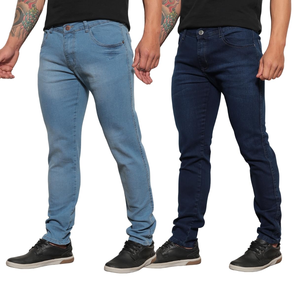 KIT 2 Calças Masculina de Sarja Social ou Jeans, Modelo Slim Masculina, Corte de Afaiateria com Elastano em promoção! Veja a oferta e mais achadinhos de Calças 7 Hoje é o melhor dia para comprar KIT 2 Calças Masculina de Sarja Social ou Jeans, Modelo Slim Masculina, Corte de Afaiateria com Elastano com aquele preço maroto! Promoção! Aproveite a oferta! 7