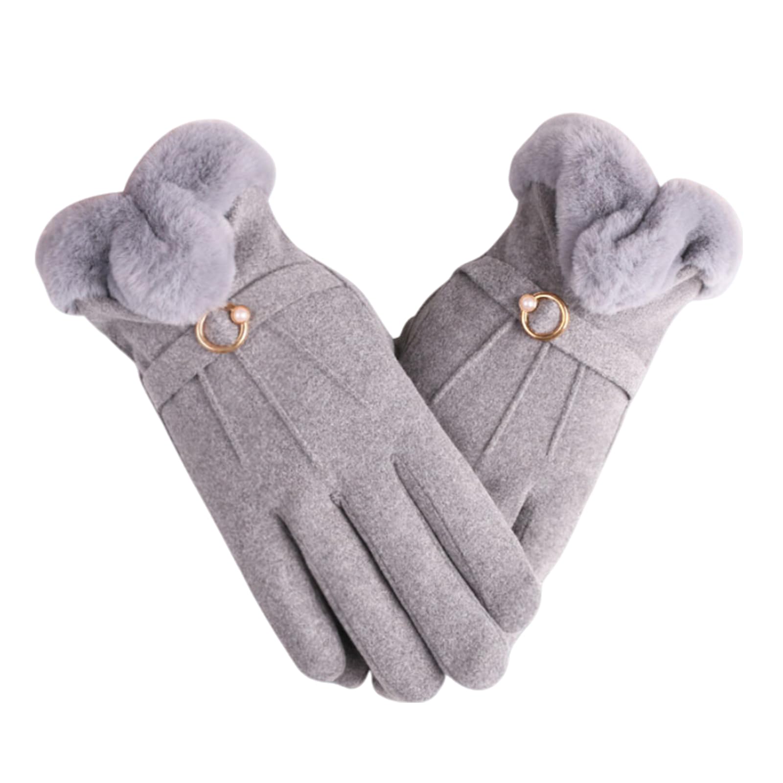 Guantes de invierno para mujer, forro polar grueso, térmicos, resistentes al viento para esquí, correr, ciclismo