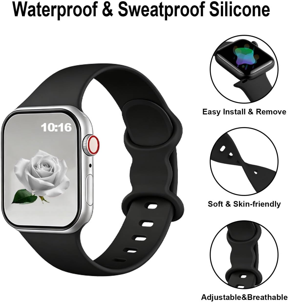 18Pack Sport Band & Organizer Compatible with Apple Watch Bands Women Men image 2