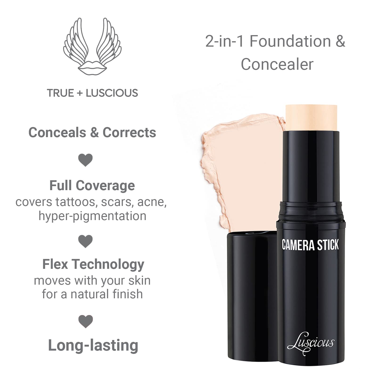 Amazon.com : True + Luscious Camera Stick Foundation | Full