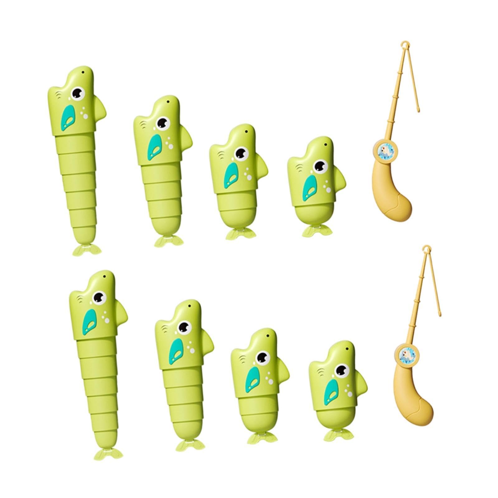 Amagogo Fishing Game Family Activities Development Preschool Math Game Fishing Playset Interactive Play for Children Kids Ages 3-5, Green