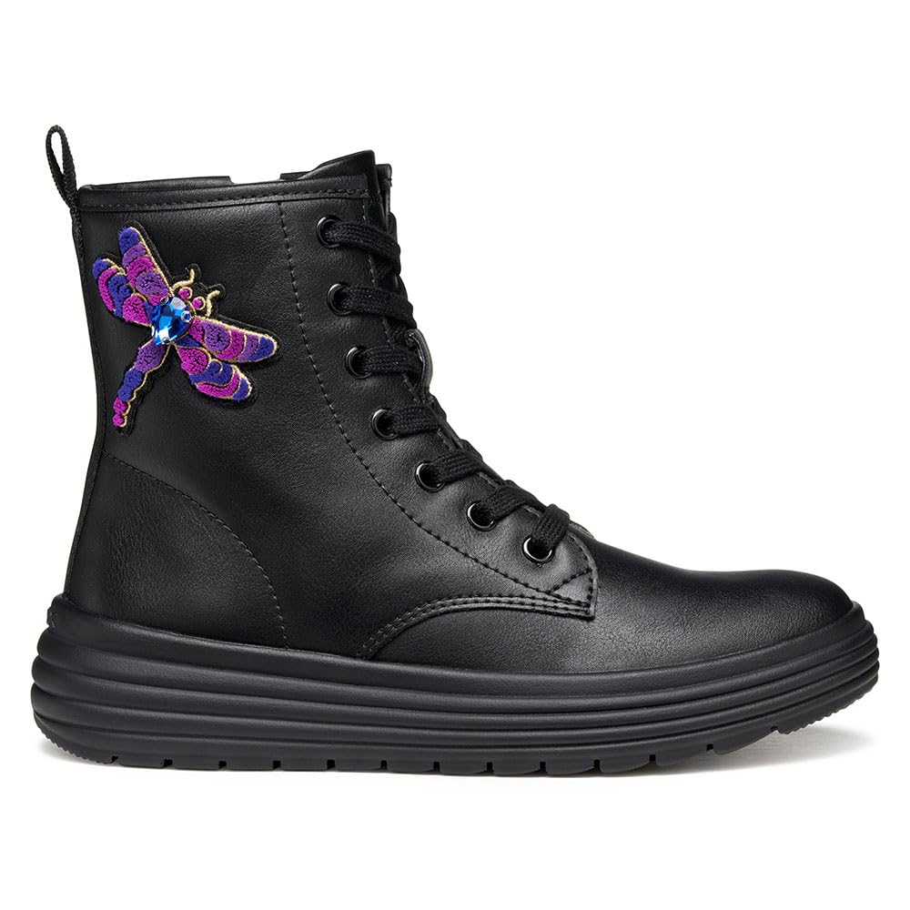 Geox Girls' J Phaolae Girl Ankle Boot, black, 2.5 UK