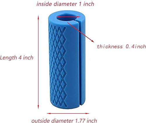 Miniatura 2 de IADUMO Barbell Grips - Adaptador de brazo grueso para mancuernas con goma de silicona de alta densidad, agarres de barra para levantamiento de