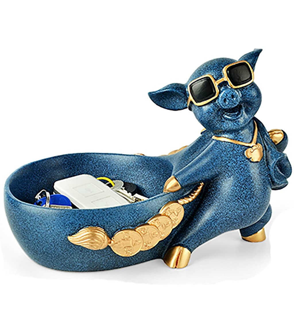 Statue Storage,Ablage für Schlüssel,Aufbewahrungsornamente,Schmuckschlüssel Telefon Keramik Candy Aufbewahrungskorb,Süßigkeitenschale, Heimdekoration, Ornament,Einzigartige Handarbeit
