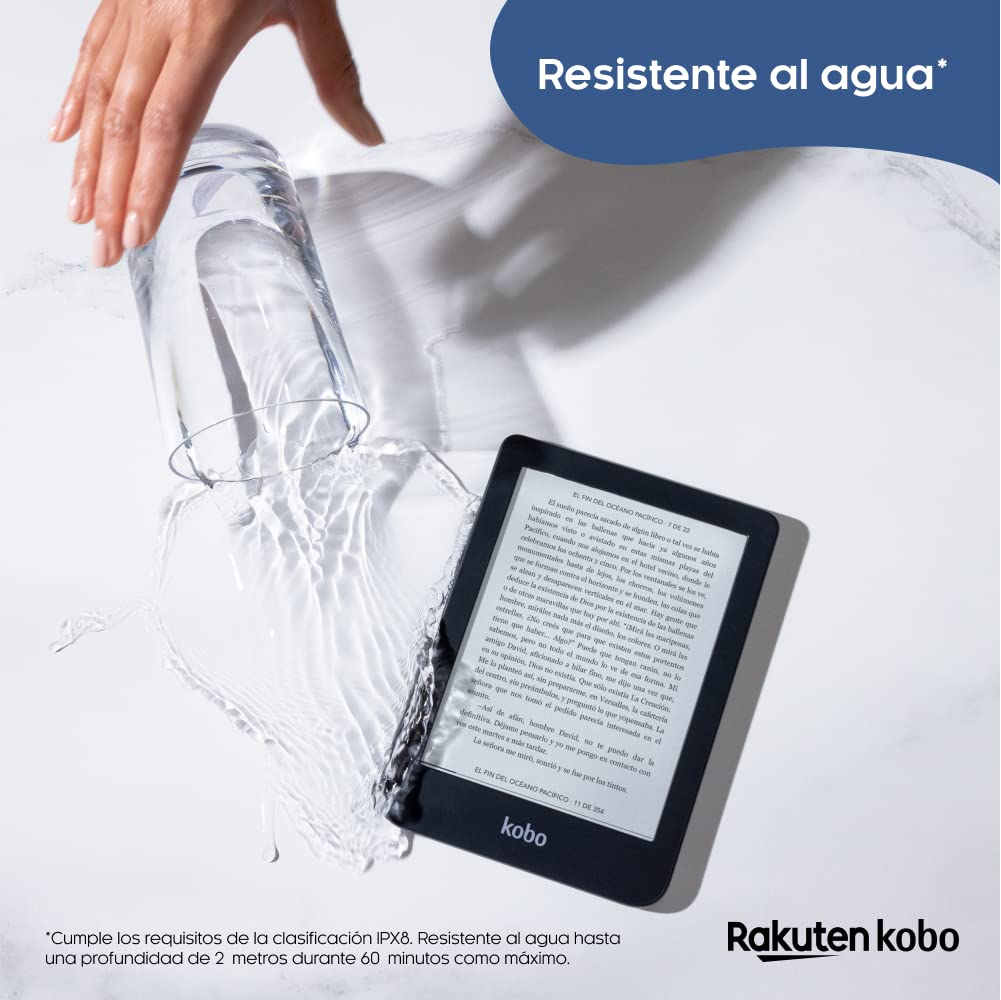 Kobo Clara 2E | eReader | Pantalla táctil antirreflejos de 6” y alta definición | Reducción de la luz azul con ComfortLight PRO | Brillo ajustable | WiFi | 16 GB de almacenamiento |