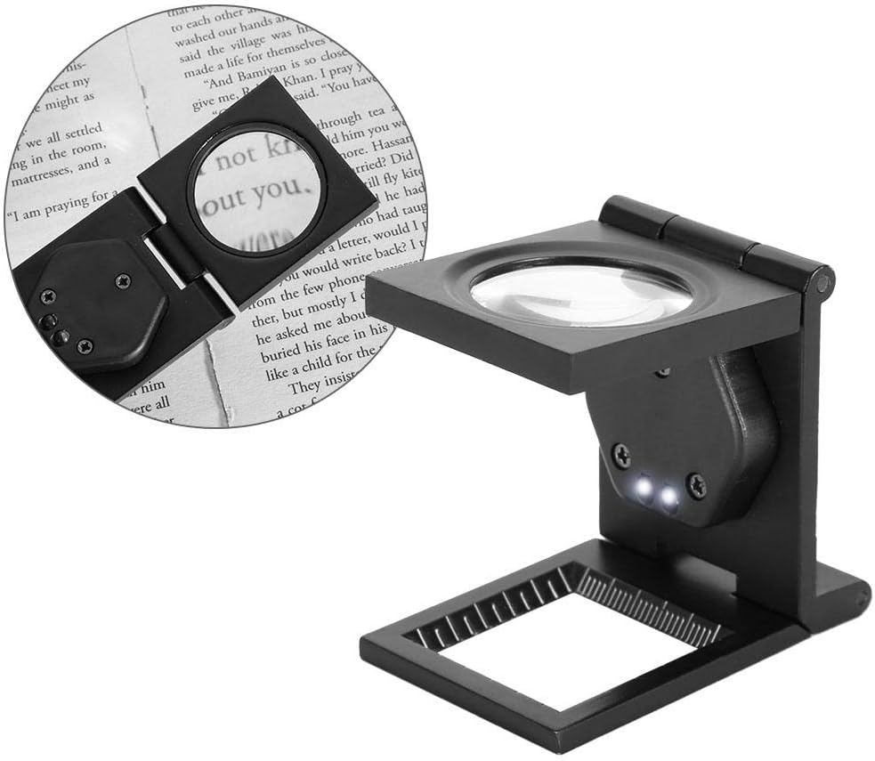 30X Magnifying Glass Jewelers Loupe, Pocket Portable Folding Magnifier with LED Light, Zinc Alloy Jewelers Loupe Magnifier for Computer Repairing Textile Optical Jewelry Tool 30X Magnifying Glass Jewelers Loupe, Pocket Portable Folding Magnifier with LED Light, Zinc Alloy Jewelers Loupe Magnifier for Computer Repairing Textile Optical Jewelry Tool
