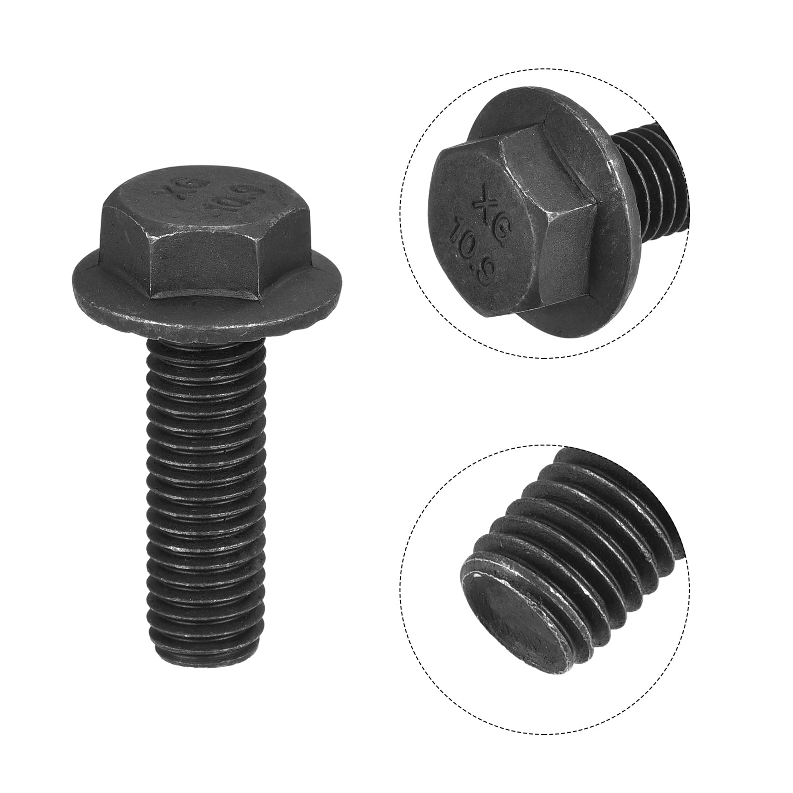 Bulloni Con Flangia Seghettata M10x30mm - Acciaio Grado 10.9, 5 Pezzi Per Fai Da Te - Foto 8