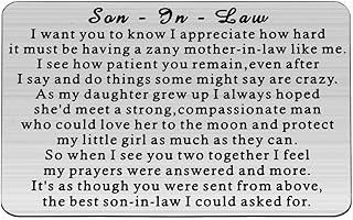 AKTAP Son In Law Wallet Insert Card Wedding Gift for Future Son You’re the Best Son-in-Law I Could Asked for Groom Gift from Mother-in-Law (Son In Law Wallet)