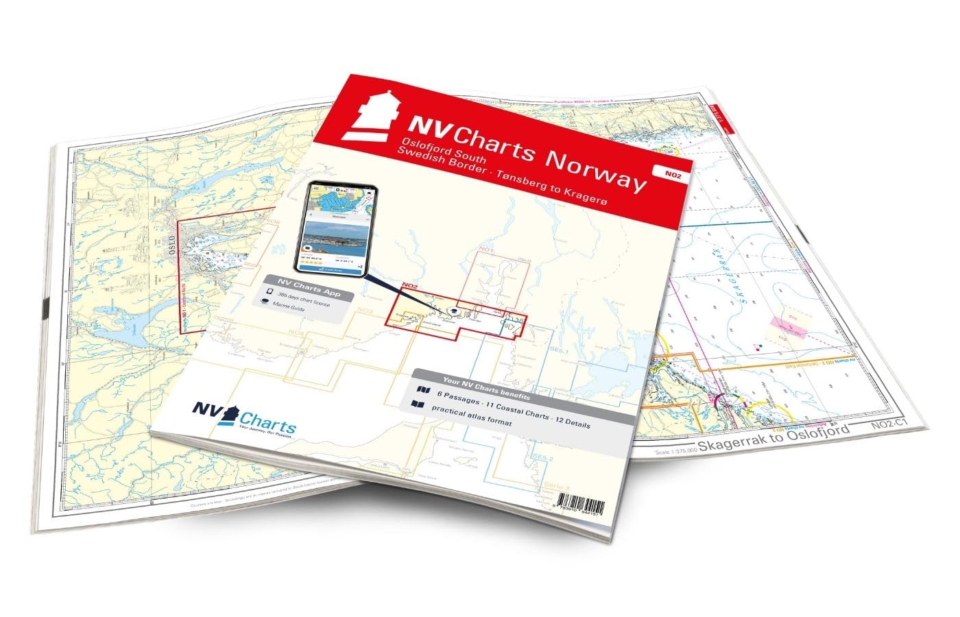 NV Atlas Norway NO 2 mit App Lizenz - Seekarte Norwegen - Oslofjord South to Swedish Border - Tønsberg to Kragerø