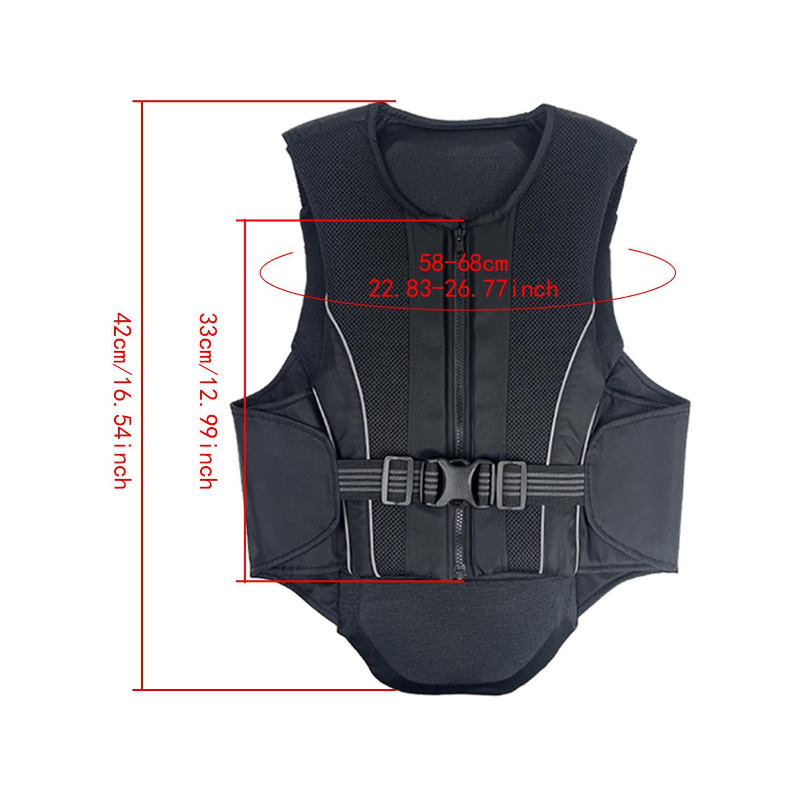 B Baosity Chaleco Ecuestre Protector con Absorción de Impactos Chaleco de Equitación para Niños Jóvenes Adultos Accesorio de Montar con Mate, CS