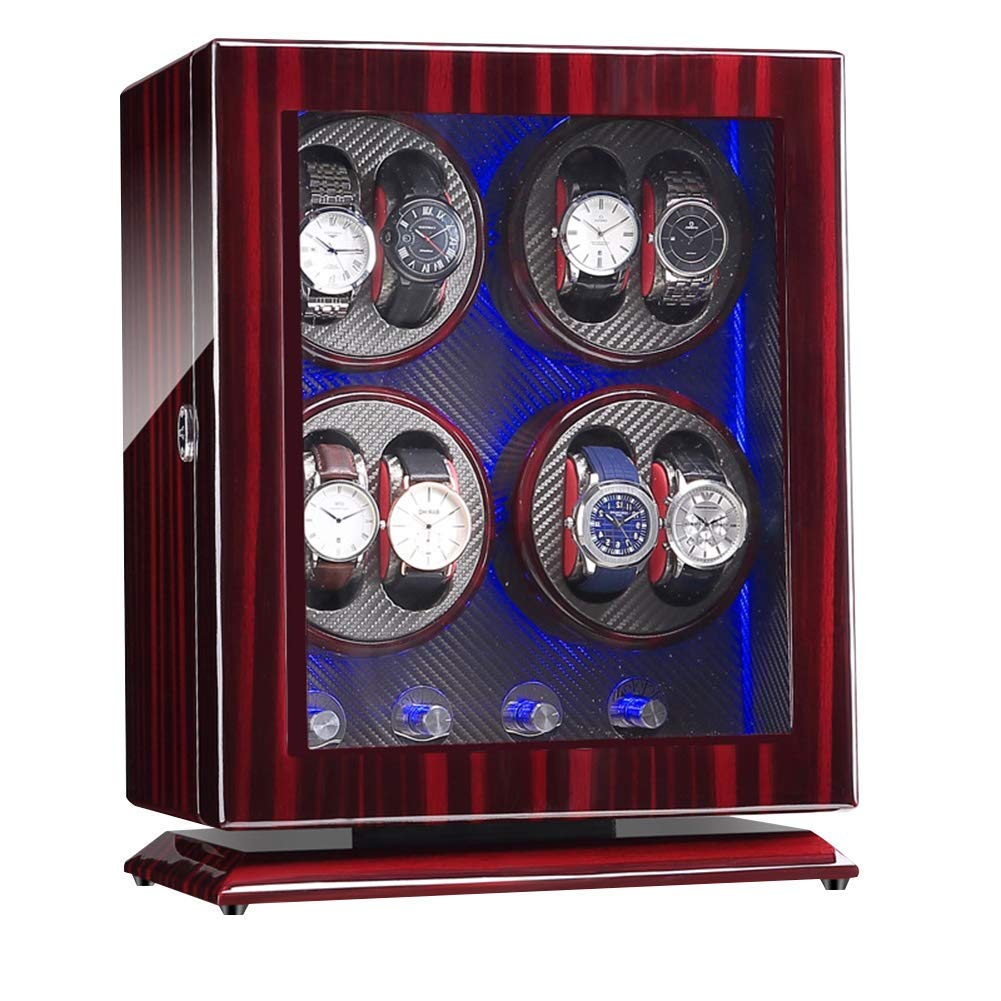 NZPOST Watch Automatic Watch Winder Case Storage Dispaly Case with Quiet Motor and 5 Rotation Modes for Most Wrist Watches