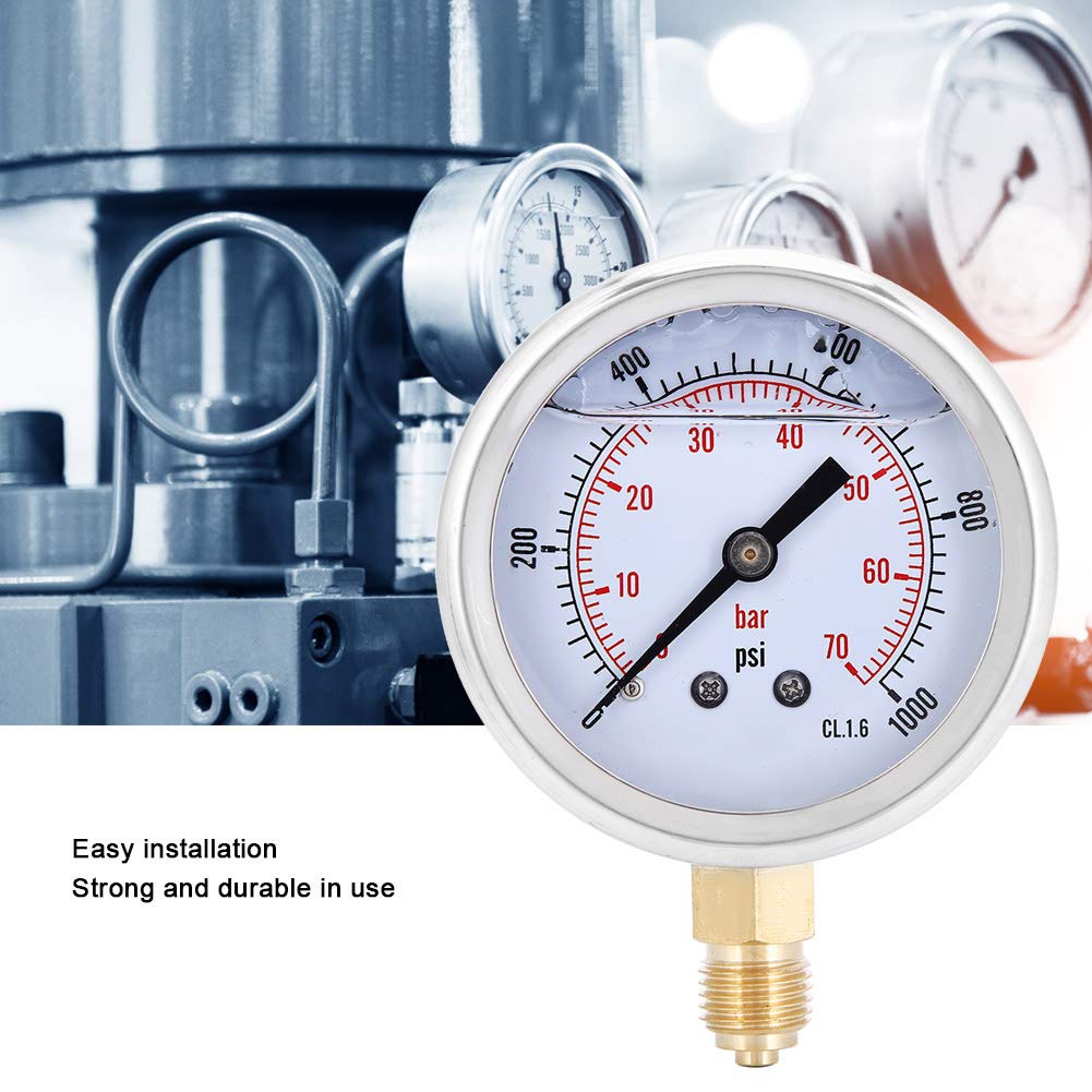 0-70bar Manometer 1/4BSP Y60 Manometer 0-1000psi Radialdruckmesser