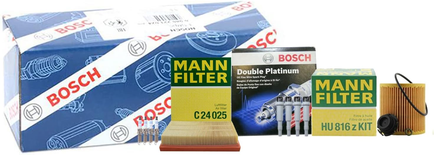 Newparts Premium Engine Oil Air Filters with Newparts 4 Direct Ignition Coils and Newparts 4 Double Platinum Spark Plugs Tune Up Kit For BMW F22 32 228i 320i 328i 428i xDrive 2.0 L4 Turbocharged GAS