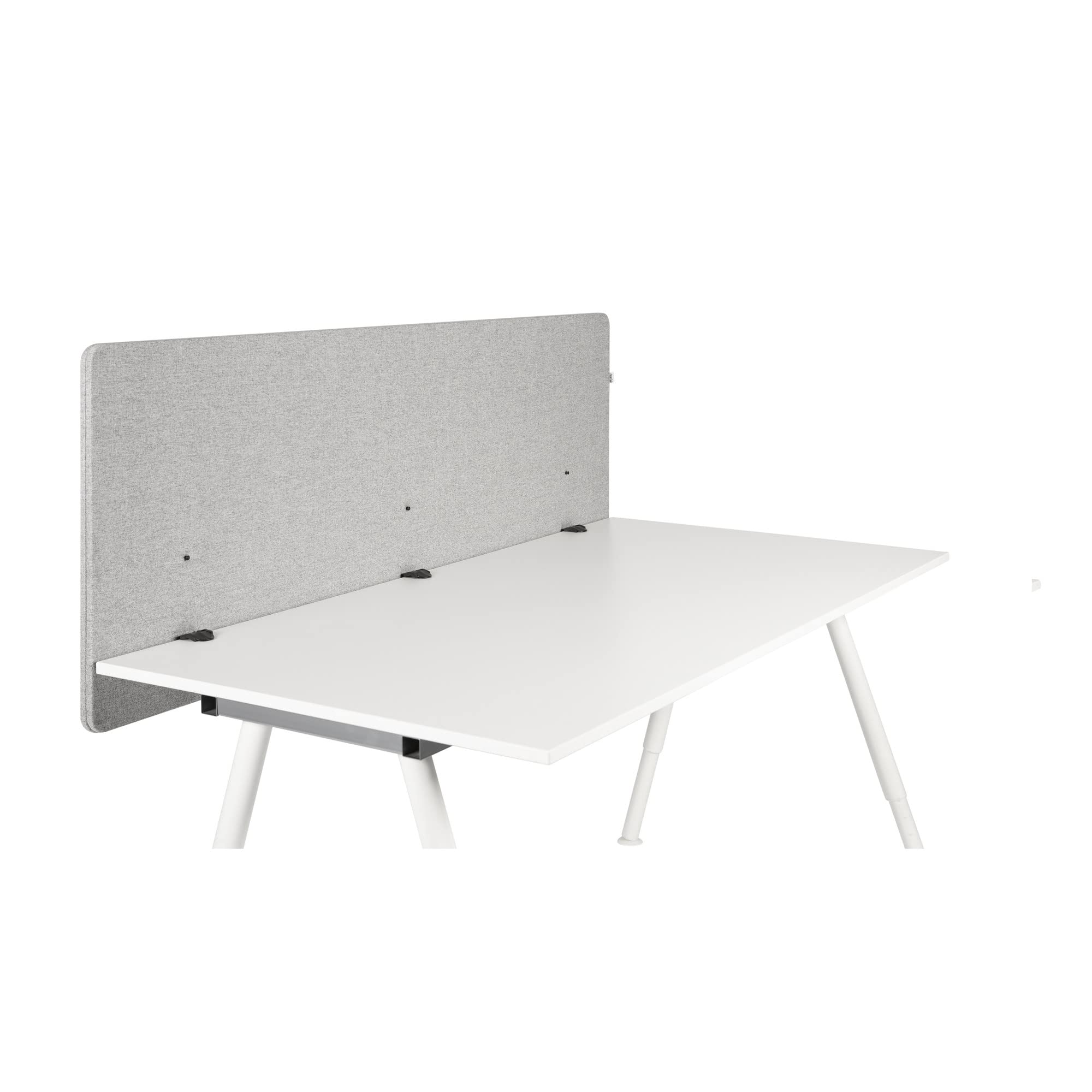 hjh OFFICE 891009 Paravent Acoustique pour Bureau FLEXMIUT D 62 x 160 cm, Panneau de séparation, Cloison, Tissu Gris Clair