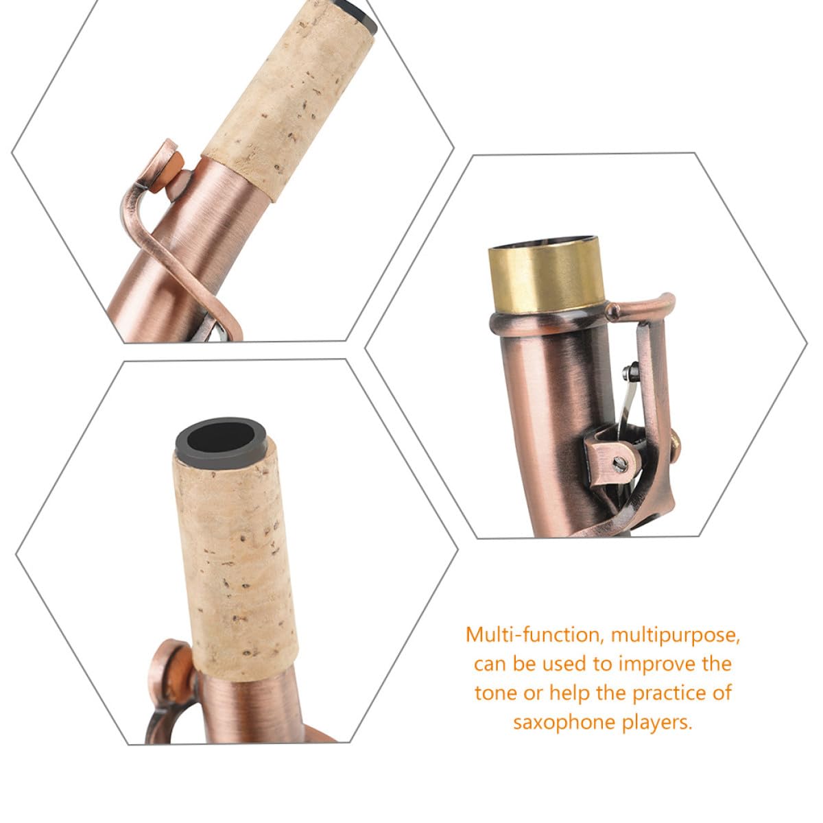 Totority 2 Stück Messing Saxophon Sopran Blattschraube mit Polierter Oberfläche Robustes Saxophon Zubehör Zuhause