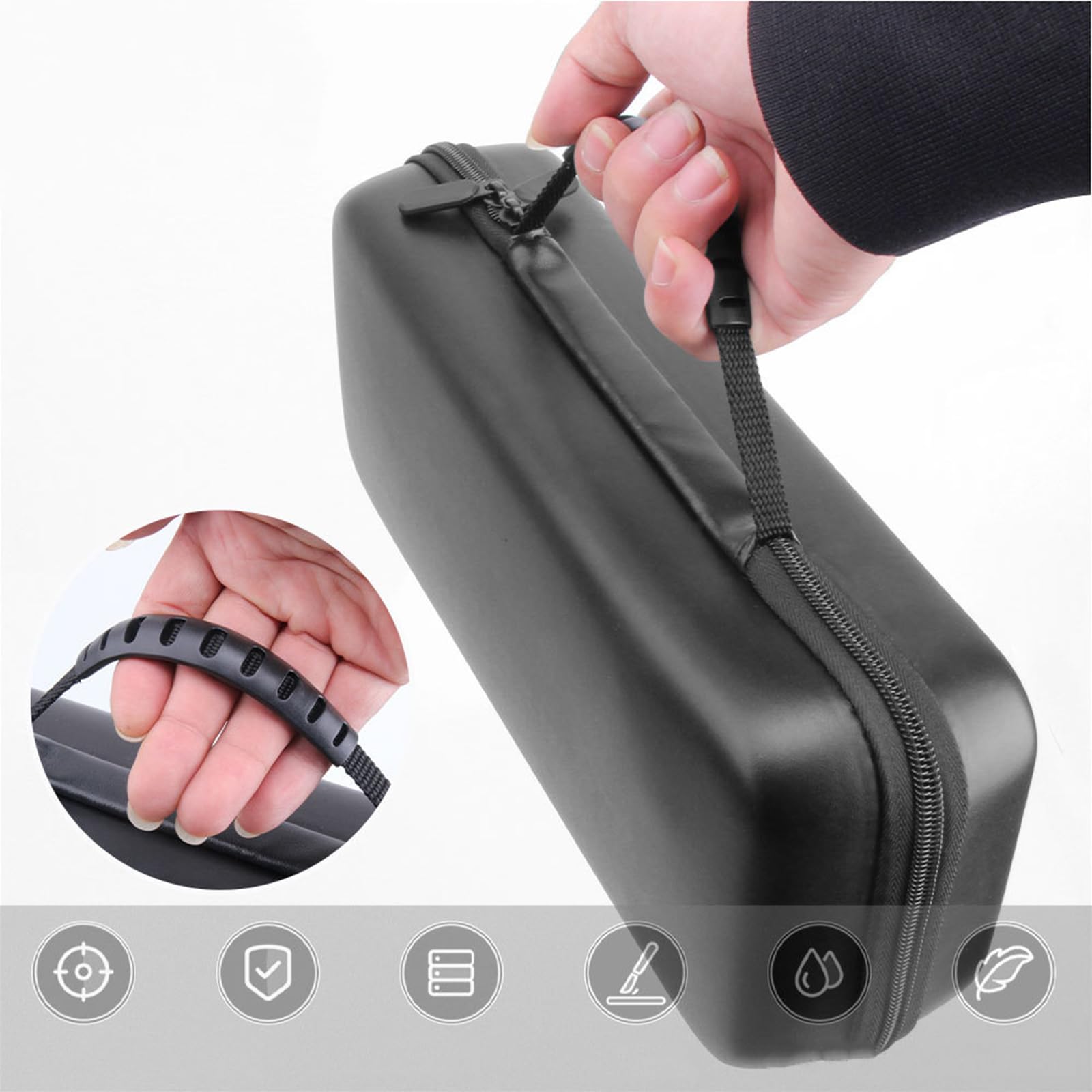 JYGamhanbil Borsa Viaggio per GPD WIN 5 7" 2025 PC portatile da gioco,Custodia Trasporto Copertura Rigida EVA con Schede Slot Tasca Rete per GPD WIN 5 Gaming Handheld Console,Cavo,Accessori,Nero