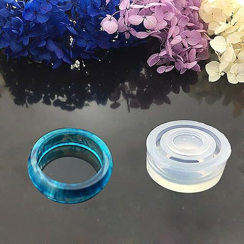 Miniatura 6 de 3 moldes de anillo de silicona, moldes de anillo redondos, moldes flexibles para hacer joyas, moldes de anillo transparentes para manualidades de