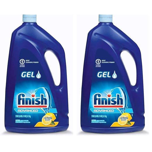 Finish Dishwasher Detergent Gel Liquid, Lemon Scent | 75oz | Pack of 2